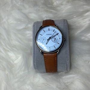 Women's Fossil Multifunction Leather Strap Watch